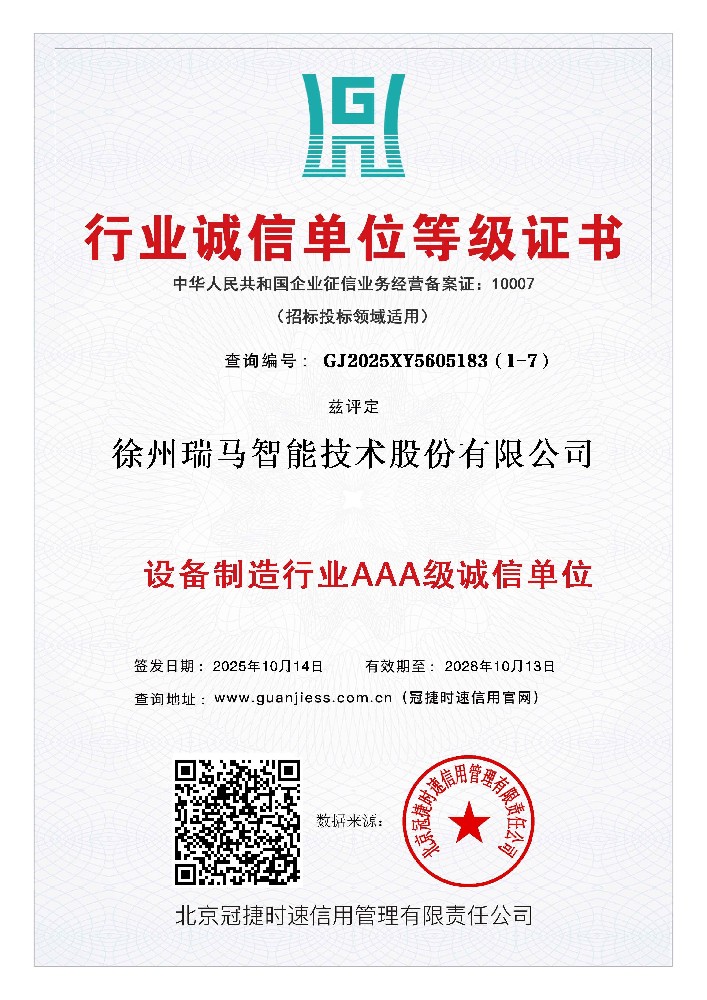 行业诚信单位等级证书